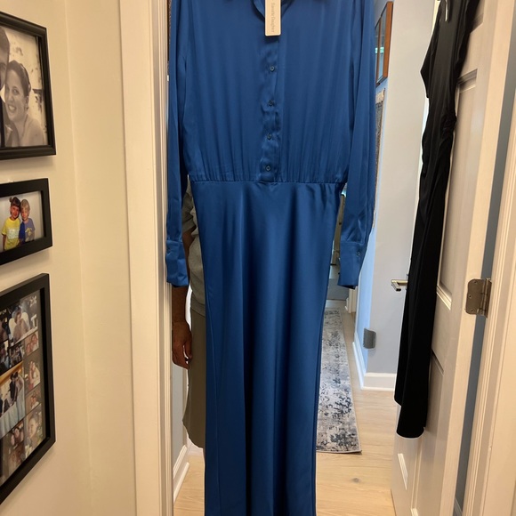 Favorite Daughter Blue Long Sleeve 60 inches ling Dress - Picture 2 of 10